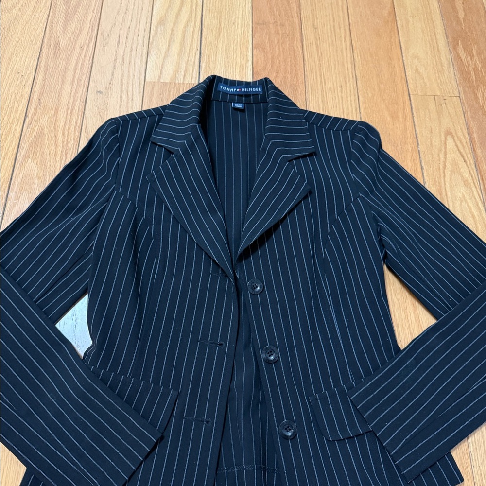 Tommy Black Pinstripe Lightweight blazer
